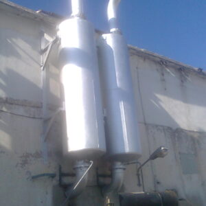 Exhaust gas silencers